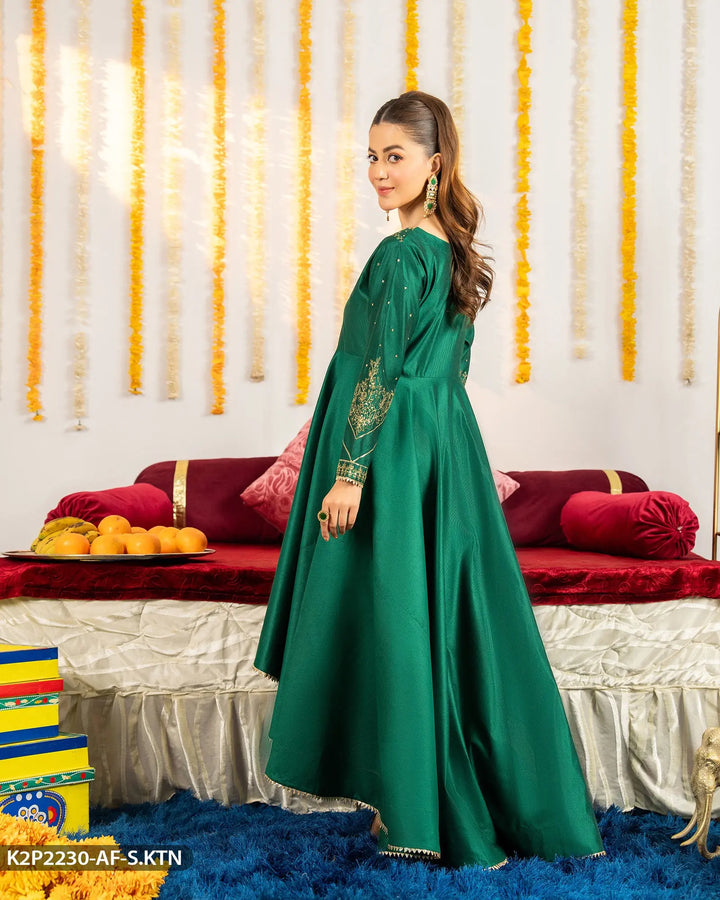 2 Piece Chambray Katan Frock| 2230-AF-S.KTN - Sha Posh Textile