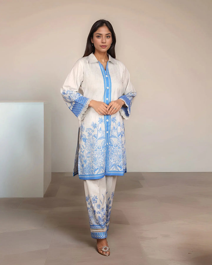 2-Piece Ready-to-Wear Cotton Suit | 17346-IG-CT - Sha Posh Textile