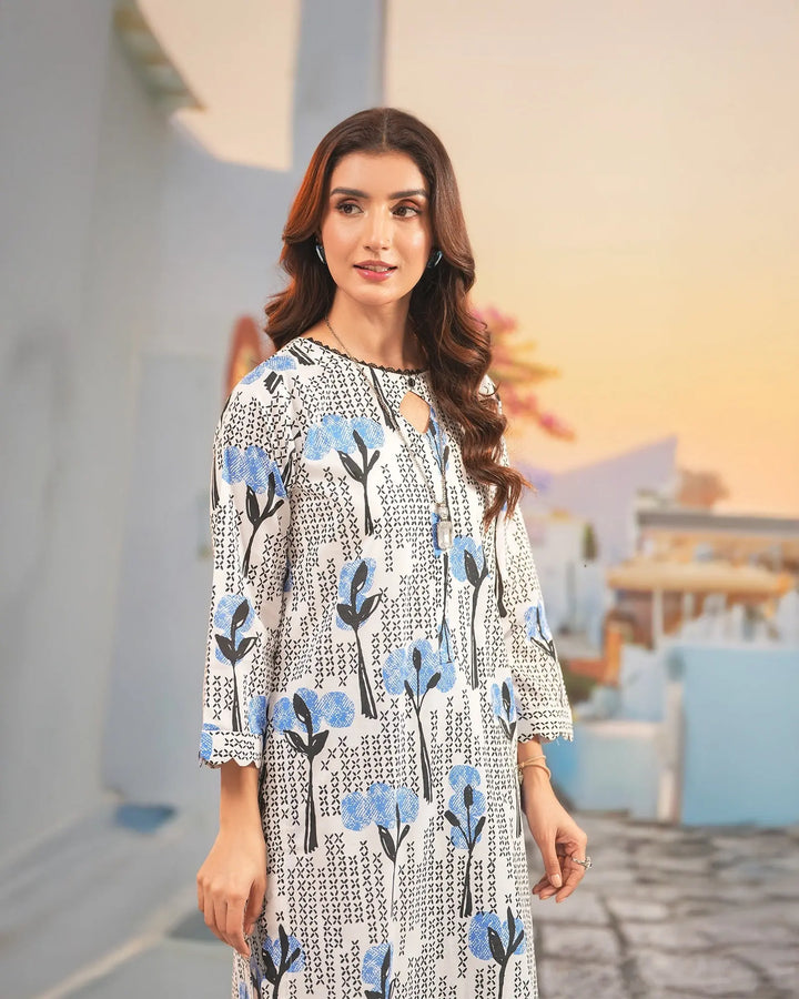 2-Piece Ready-to-Wear Cambric Cotton Suit | 36067-FU-K.CT Sha Posh Textile