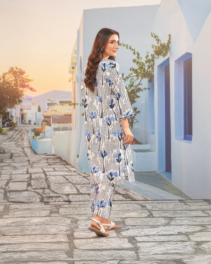 2-Piece Ready-to-Wear Cambric Cotton Suit | 36067-FU-K.CT Sha Posh Textile