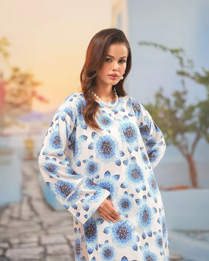 2-Piece Ready-to-Wear Cambric Cotton Suit | 36068-FU-K.CT Sha Posh Textile