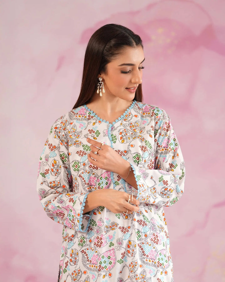 2-Piece Ready-to-Wear Cambric Cotton Suit | 36070-FU-K.CT Sha Posh Textile