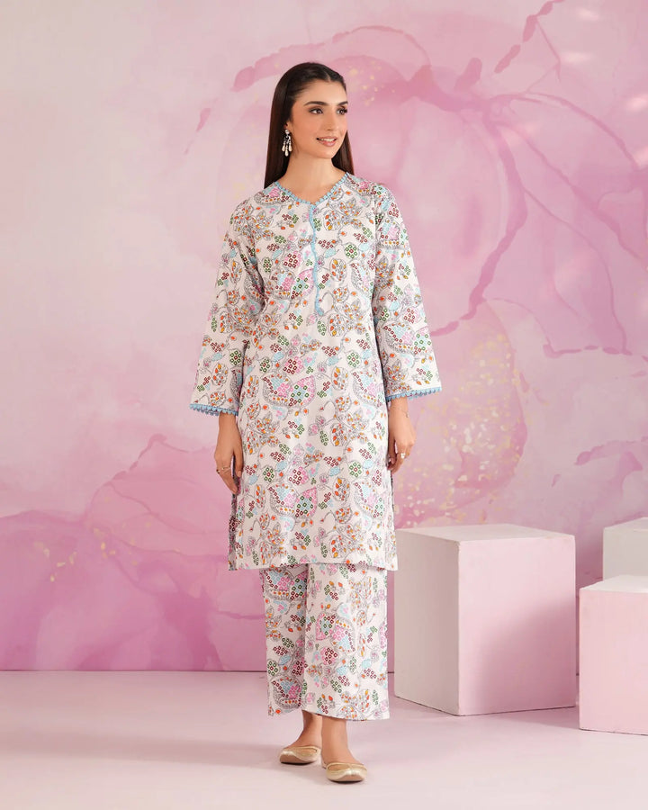 2-Piece Ready-to-Wear Cambric Cotton Suit | 36070-FU-K.CT Sha Posh Textile