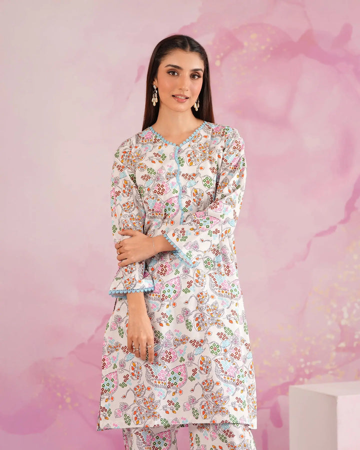 2-Piece Ready-to-Wear Cambric Cotton Suit | 36070-FU-K.CT Sha Posh Textile