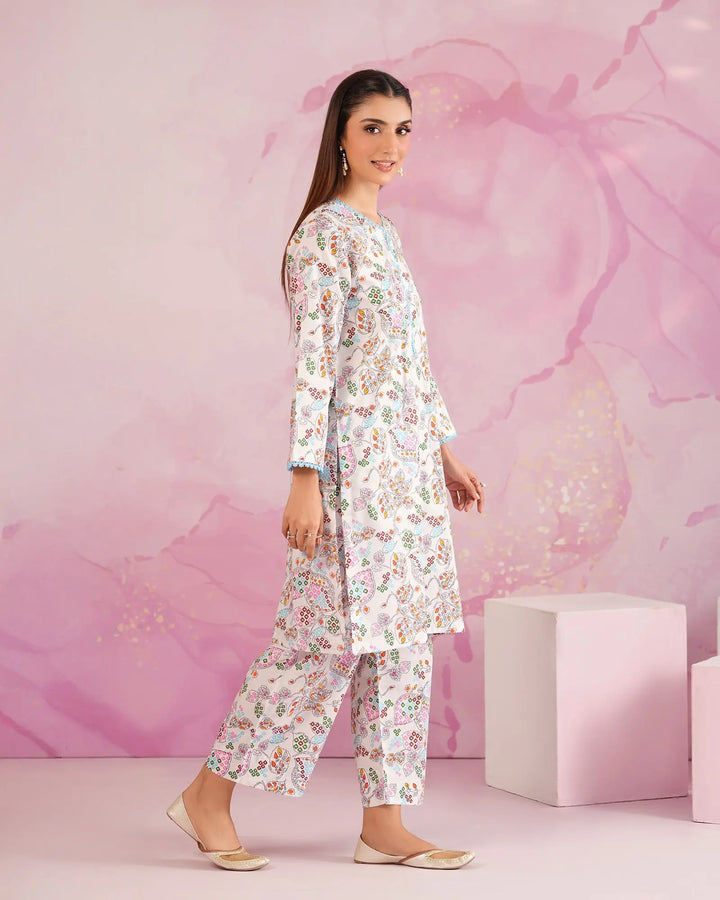 2-Piece Ready-to-Wear Cambric Cotton Suit | 36070-FU-K.CT Sha Posh Textile