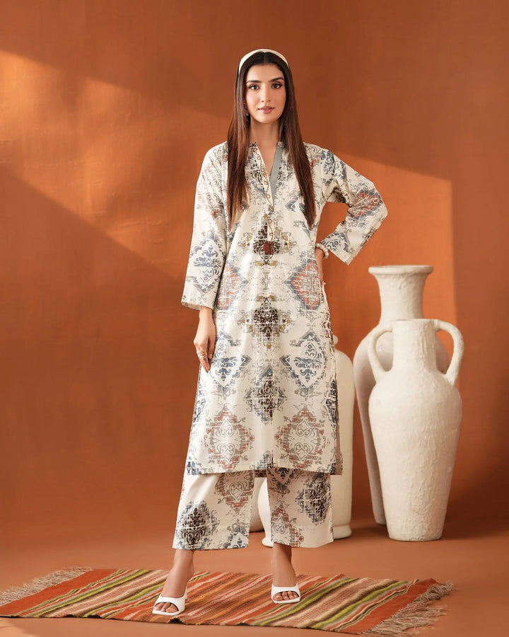 2-Piece Ready-to-Wear Cambric Cotton Suit | 36074-FU-K.CT Sha Posh Textile