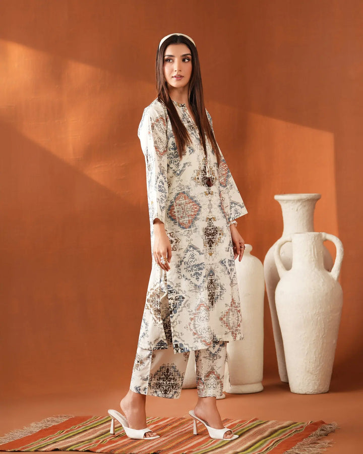 2-Piece Ready-to-Wear Cambric Cotton Suit | 36074-FU-K.CT Sha Posh Textile