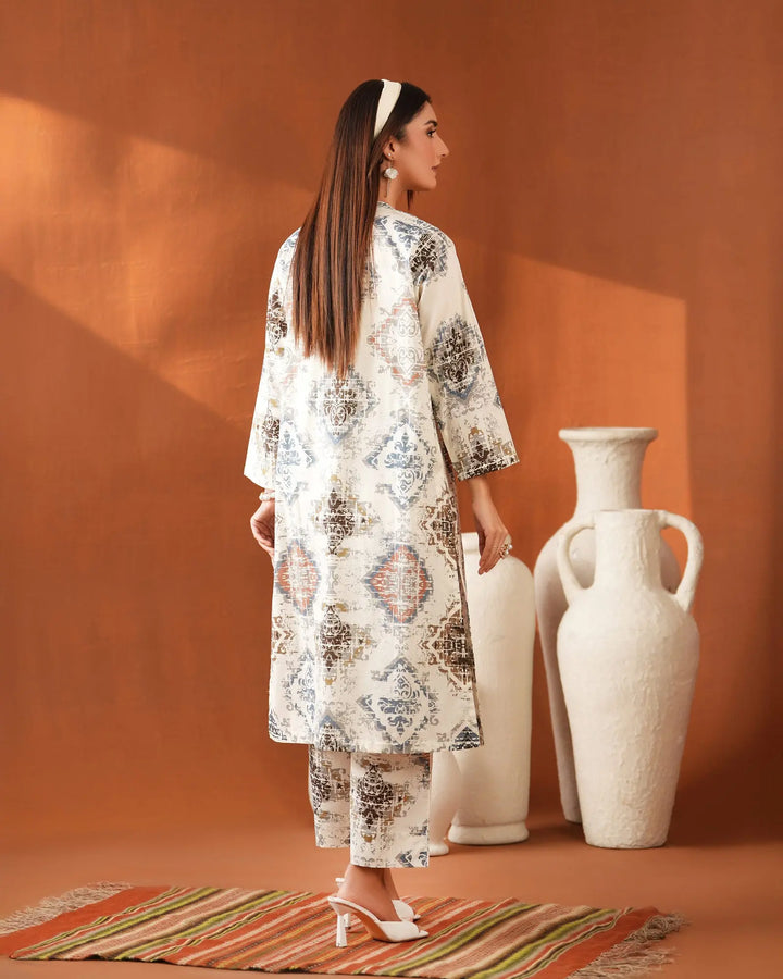 2-Piece Ready-to-Wear Cambric Cotton Suit | 36074-FU-K.CT Sha Posh Textile