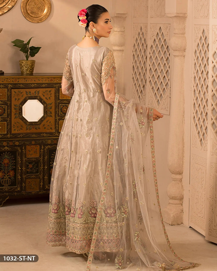 3 Piece Embroidered Maxi | 1032-ST-NT ShaPosh Textile