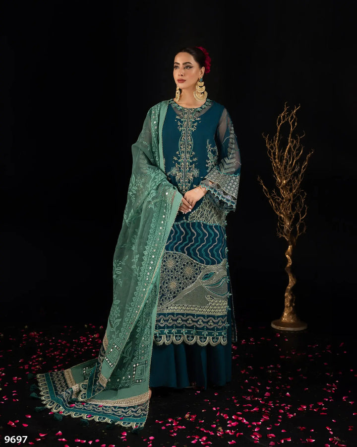 3 Piece Organza Suit | 9697-IG-ORZ - Sha Posh Textile