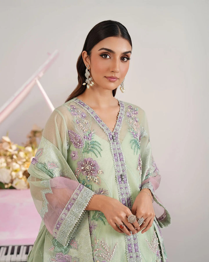 3-Piece Ready-to-Wear Bori Net Maxi | 517-FM-B.NET Sha Posh Textile