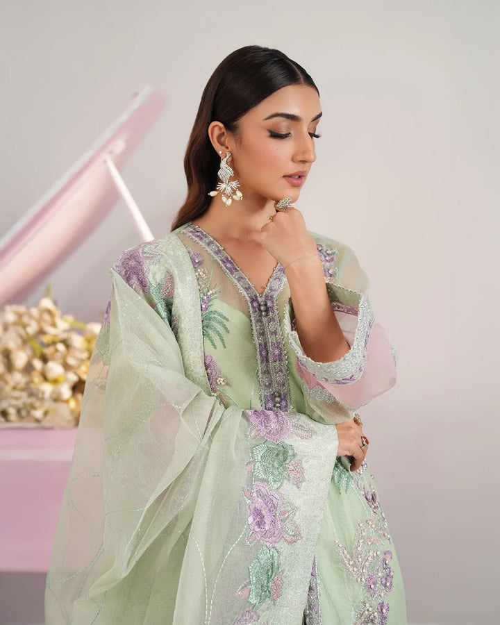 3-Piece Ready-to-Wear Bori Net Maxi | 517-FM-B.NET Sha Posh Textile