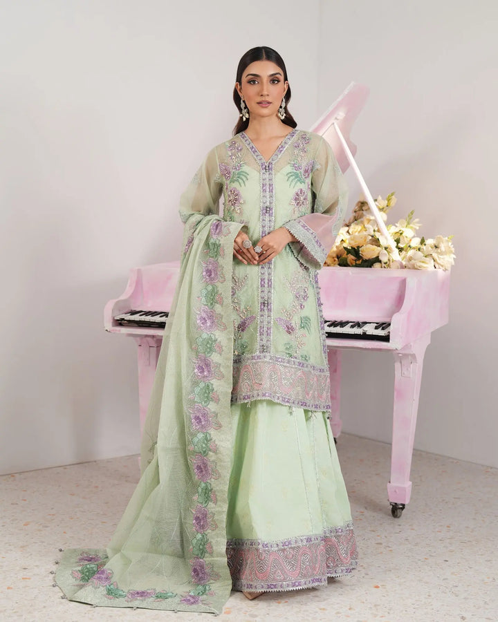 3-Piece Ready-to-Wear Bori Net Maxi | 517-FM-B.NET Sha Posh Textile