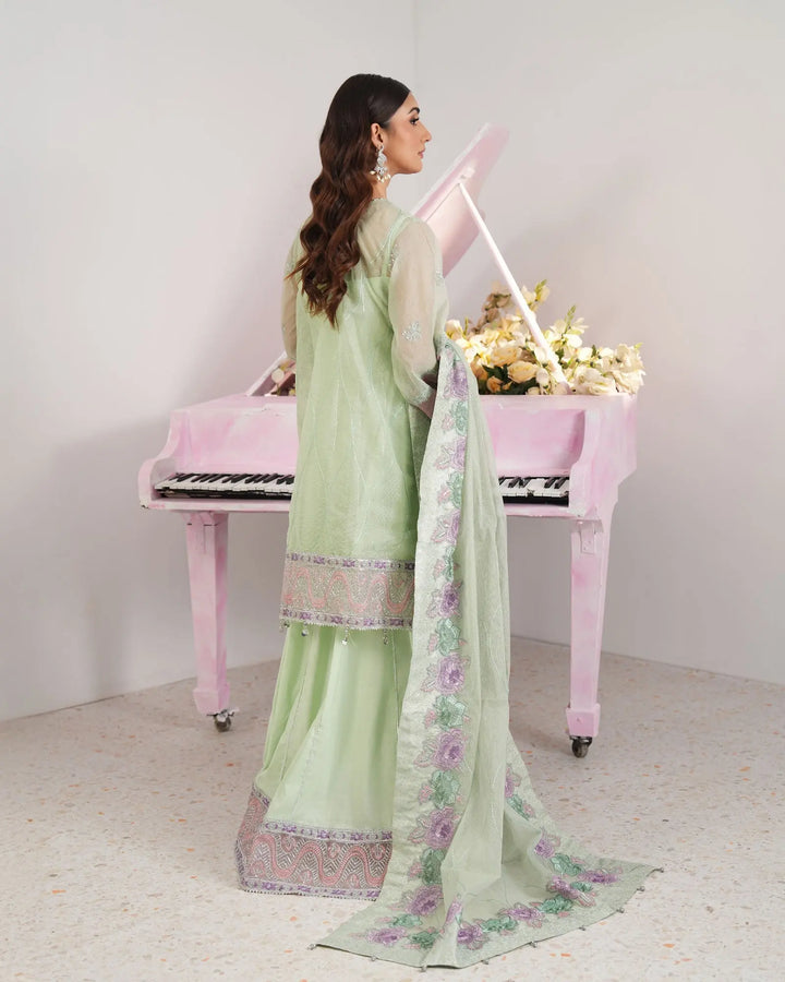 3-Piece Ready-to-Wear Bori Net Maxi | 517-FM-B.NET Sha Posh Textile