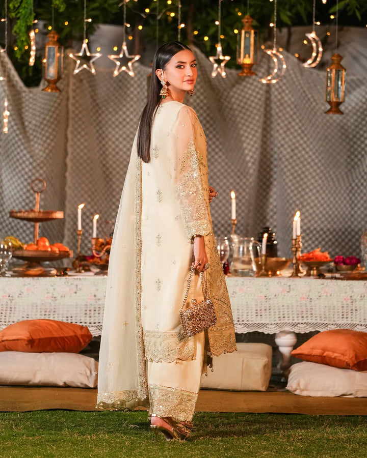 3-Piece Ready-to-Wear Bori Net Suit | 4092-SJ-B.NET Sha Posh Textile