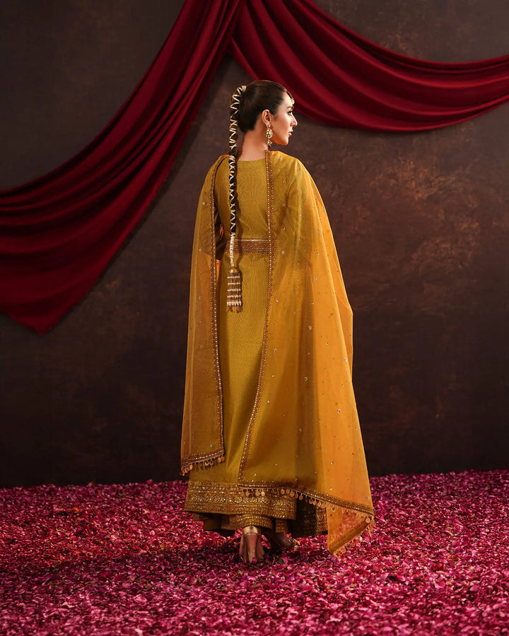 3-Piece Ready-to-Wear Chambray Katan Frock | 2270-AF-S.KTN - Sha Posh Textile