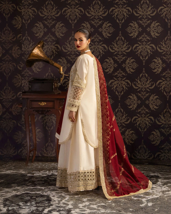 3-Piece Ready-to-Wear Chambray Katan Suit | 2255-AF-S.KTN - Sha Posh Textile