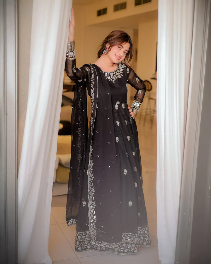 3-Piece Ready-to-Wear Chiffon Maxi | 1145-ST-CF Sha Posh Textile