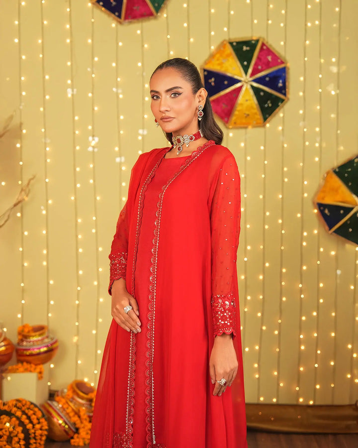 3-Piece Ready-to-Wear Chiffon Suit | 9729-IG-CF - Sha Posh Textile