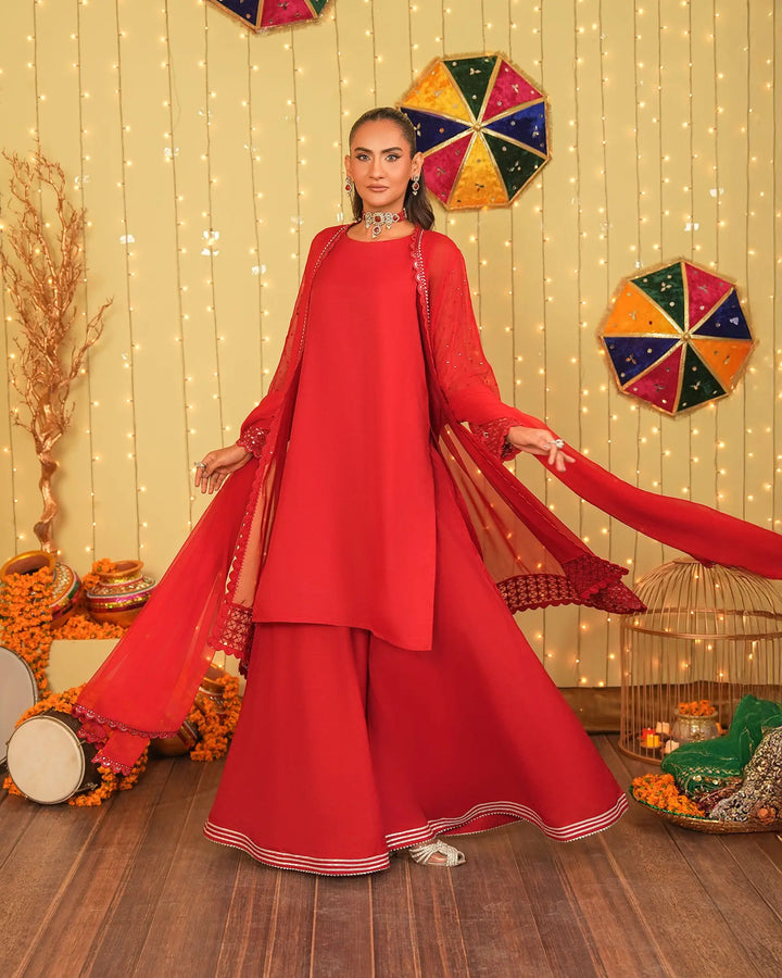 3-Piece Ready-to-Wear Chiffon Suit | 9729-IG-CF - Sha Posh Textile