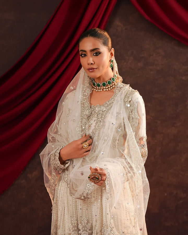 3-Piece Ready-to-Wear Net Frock | 9720-IG-NT Sha Posh Textile