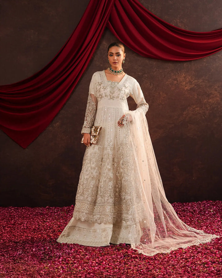 3-Piece Ready-to-Wear Net Frock | 9720-IG-NT Sha Posh Textile