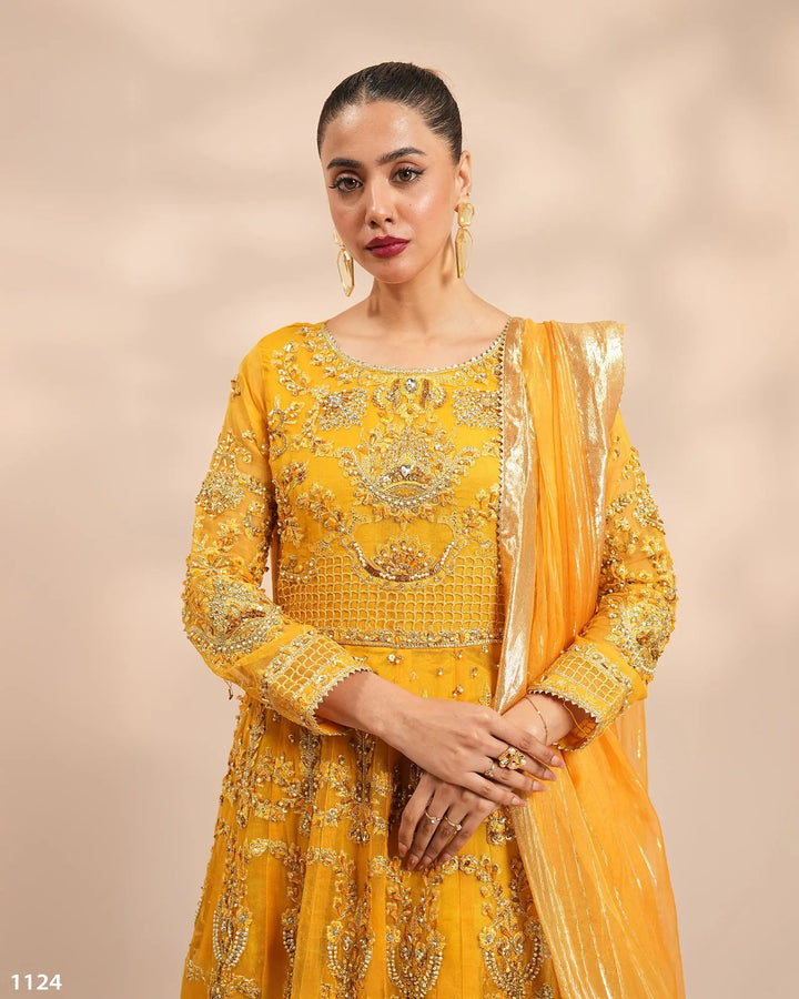 3 Piece Organza Maxi Stitched | 1124-ST-ORZ - Sha Posh Textile