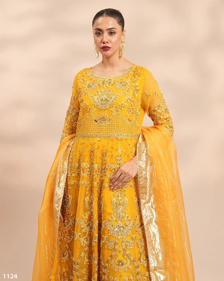 3 Piece Organza Maxi Stitched | 1124-ST-ORZ - Sha Posh Textile