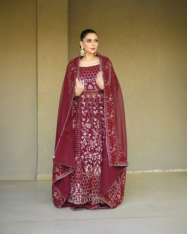 3-Piece Ready-to-Wear Organza Maxi | 421-AR-ORZ - Sha Posh Textile