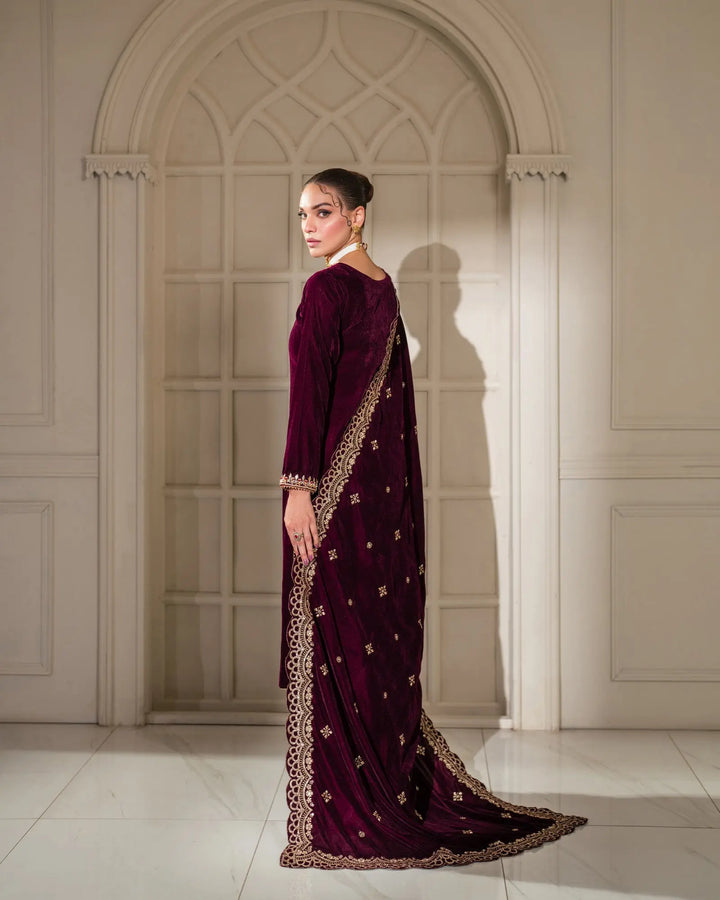 3 Piece Velvet Suit Stitched | 1130-ST-VLT - Sha Posh Textile