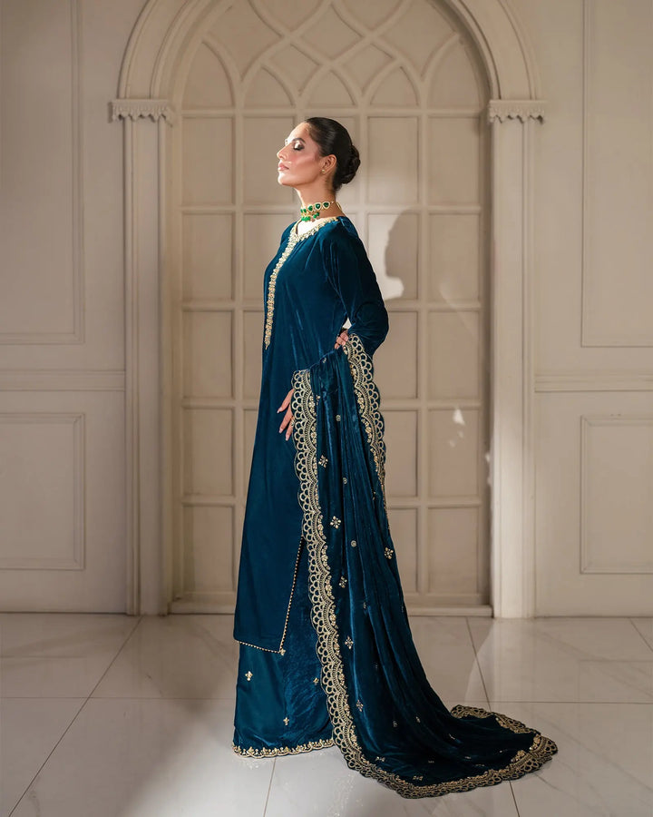 3 Piece Velvet Suit Stitched | 1130-ST-VLT - Sha Posh Textile