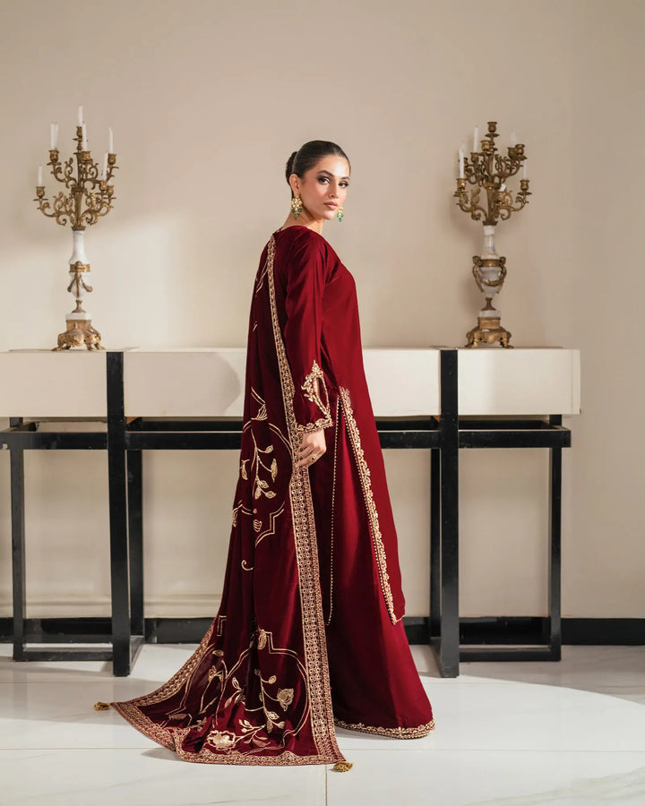 3 Piece Velvet Suit Stitched | 1131-ST-VLT - Sha Posh Textile