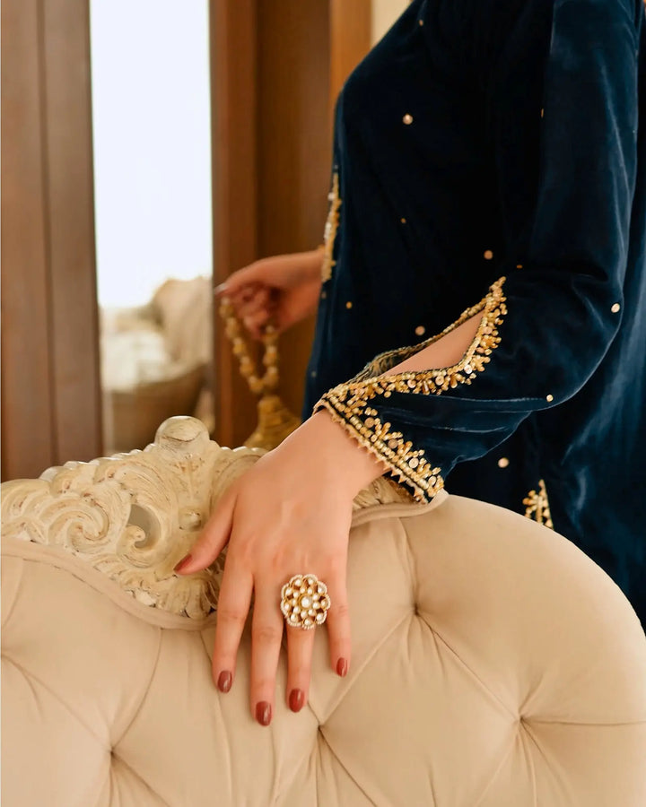 3 Piece Velvet Suit Stitched | 1129-ST-VLT - Sha Posh Textile