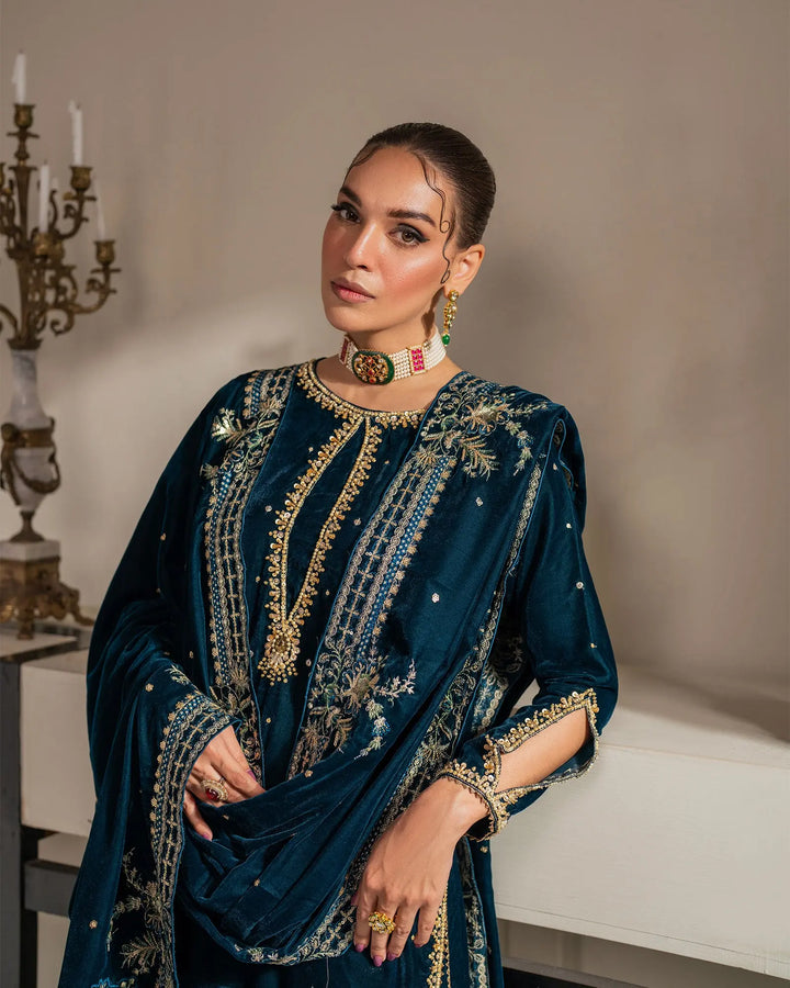 3 Piece Velvet Suit Stitched | 1129-ST-VLT - Sha Posh Textile