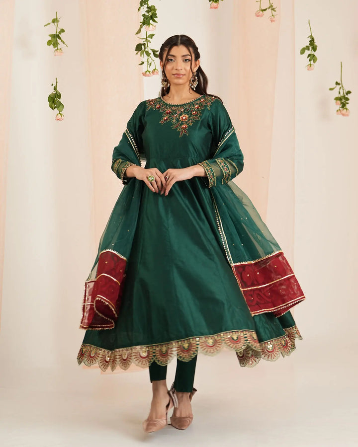 Chambray Katan Frock | 9730 - Sha Posh Textile