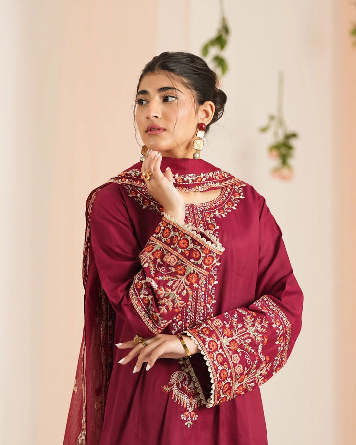 Dull Raw Silk Round Frock | 2266 - Sha Posh Textile