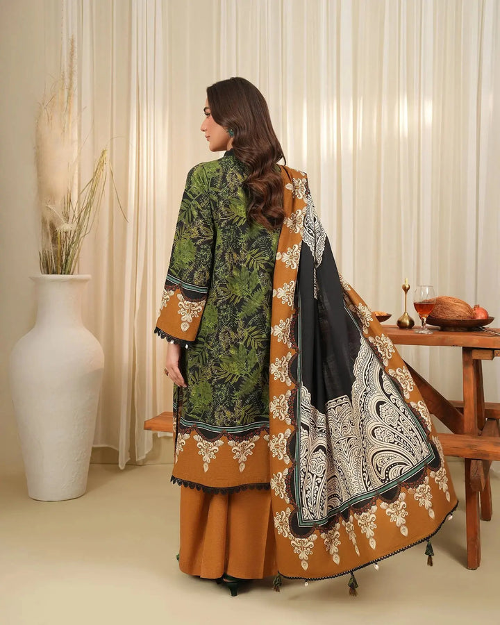 3 Piece - Printed Khaddar Suit Unstitched | UNFF024 - Sha Posh Textile