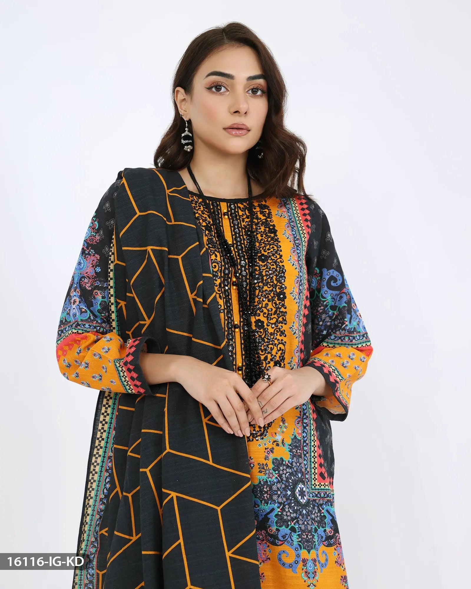 Threads & Motifs Pret Embroidered Viscose 3 Piece Suits 9604