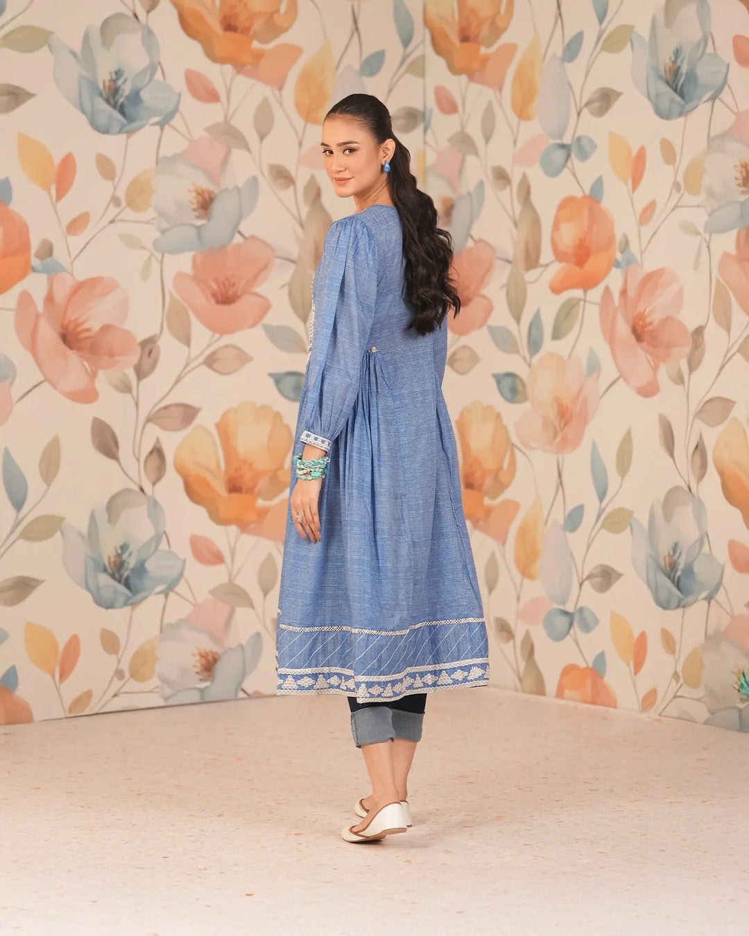 1-Piece Ready-to-Wear Lawn Frock | 17169-IG-LWN - Sha Posh Textile