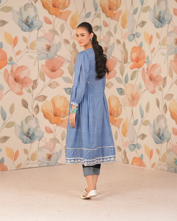 1-Piece Ready-to-Wear Lawn Frock | 17169-IG-LWN - Sha Posh Textile