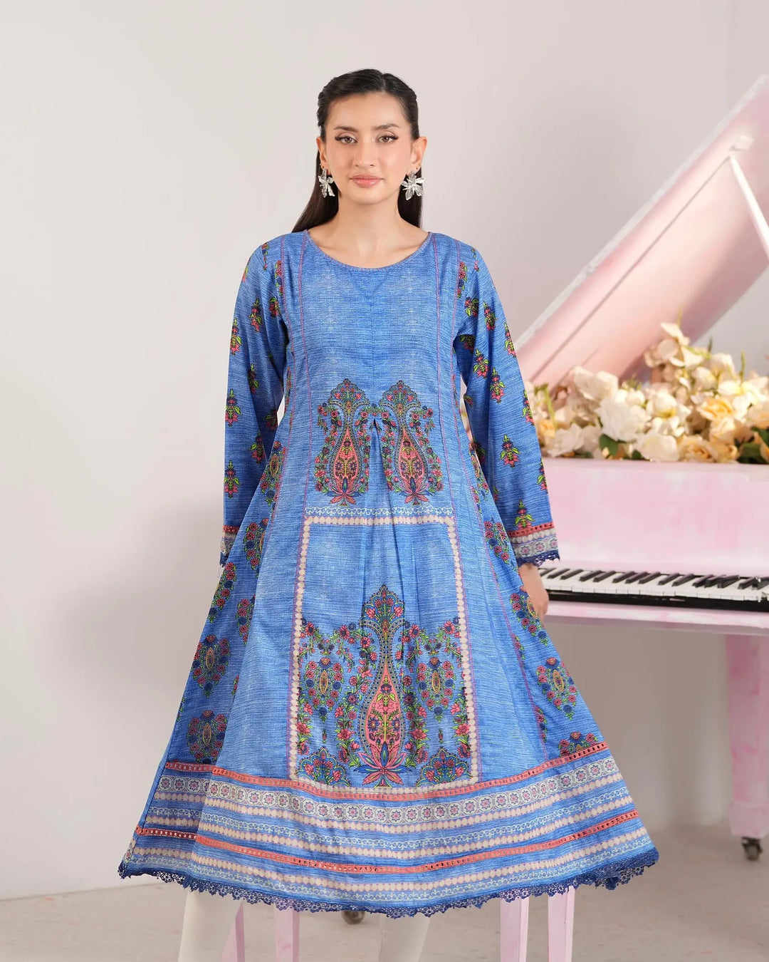 1-Piece Ready-to-Wear Lawn Frock | 17255-IG-LWN Sha Posh Textile