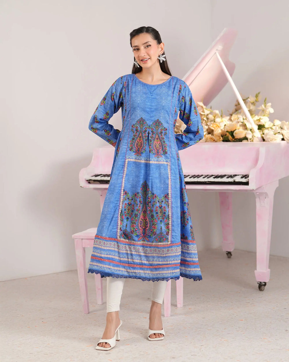 1-Piece Ready-to-Wear Lawn Frock | 17255-IG-LWN Sha Posh Textile