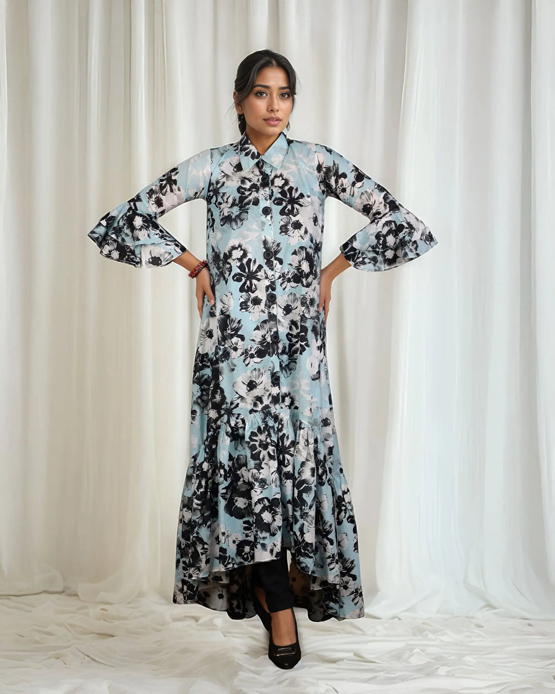 1-Piece Ready-to-Wear Lawn Frock | 17315-IG-LWN - Sha Posh Textile