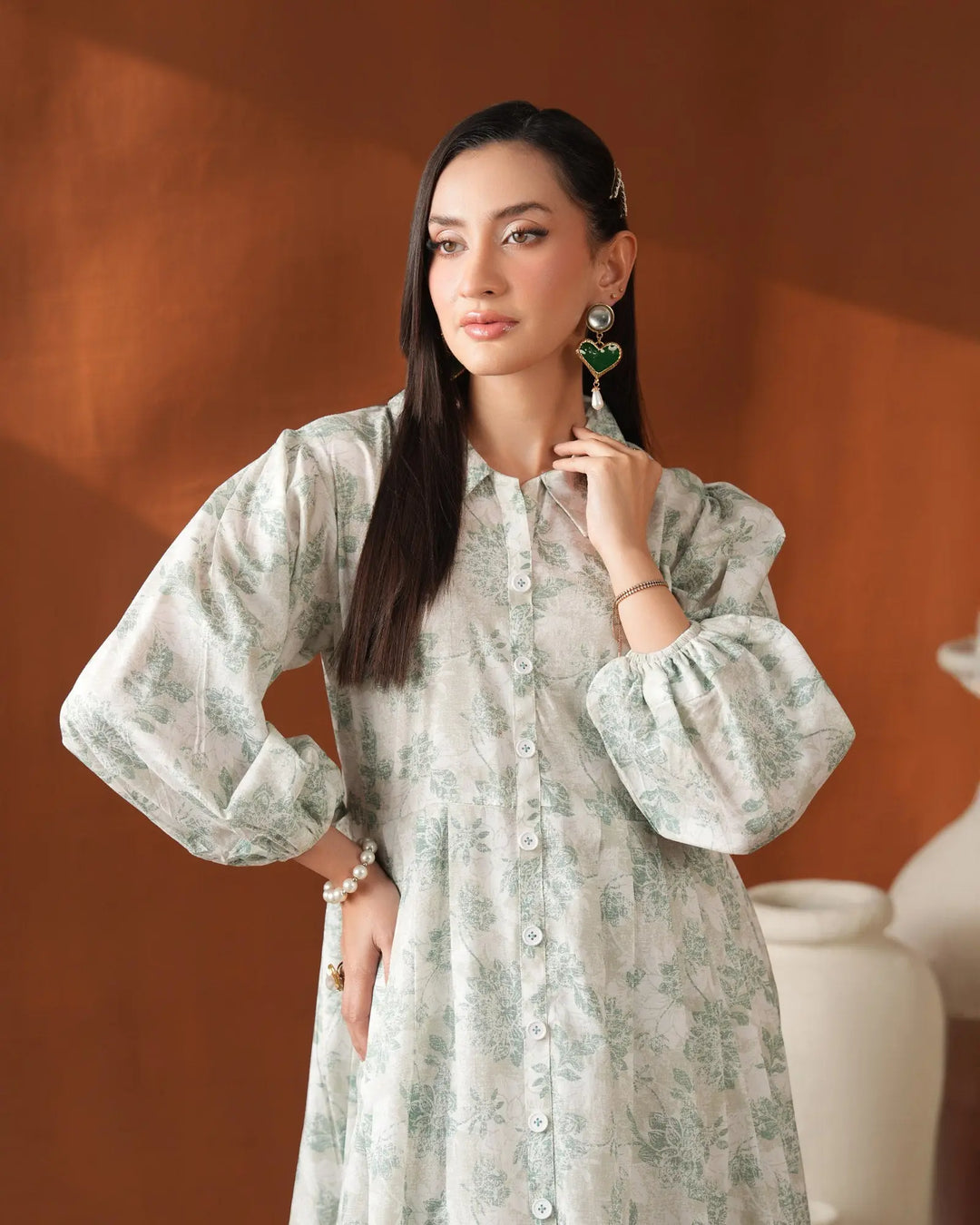 1-Piece Ready-to-Wear Lawn Frock| 17262-IG-LWN Sha Posh Textile