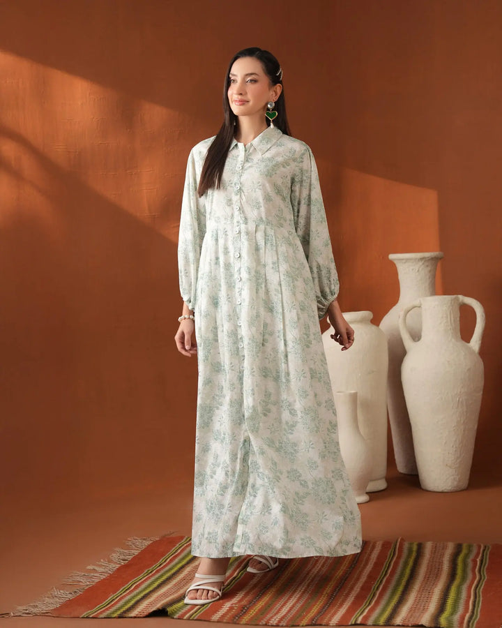 1-Piece Ready-to-Wear Lawn Frock| 17262-IG-LWN Sha Posh Textile