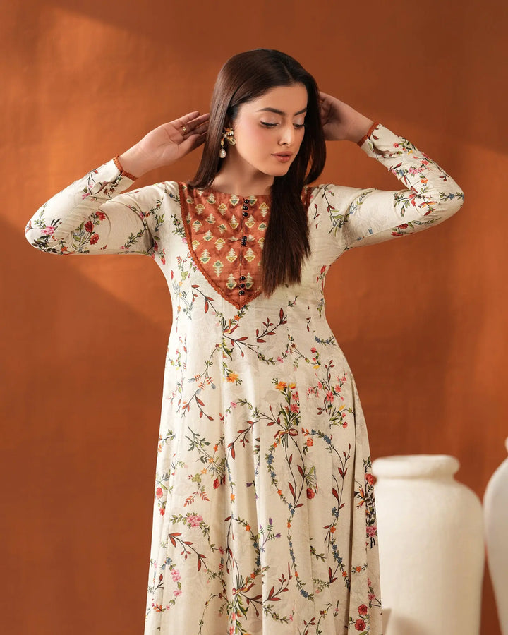 1-Piece Ready-to-Wear Lawn Maxi | 17283-IG-LWN Sha Posh Textile