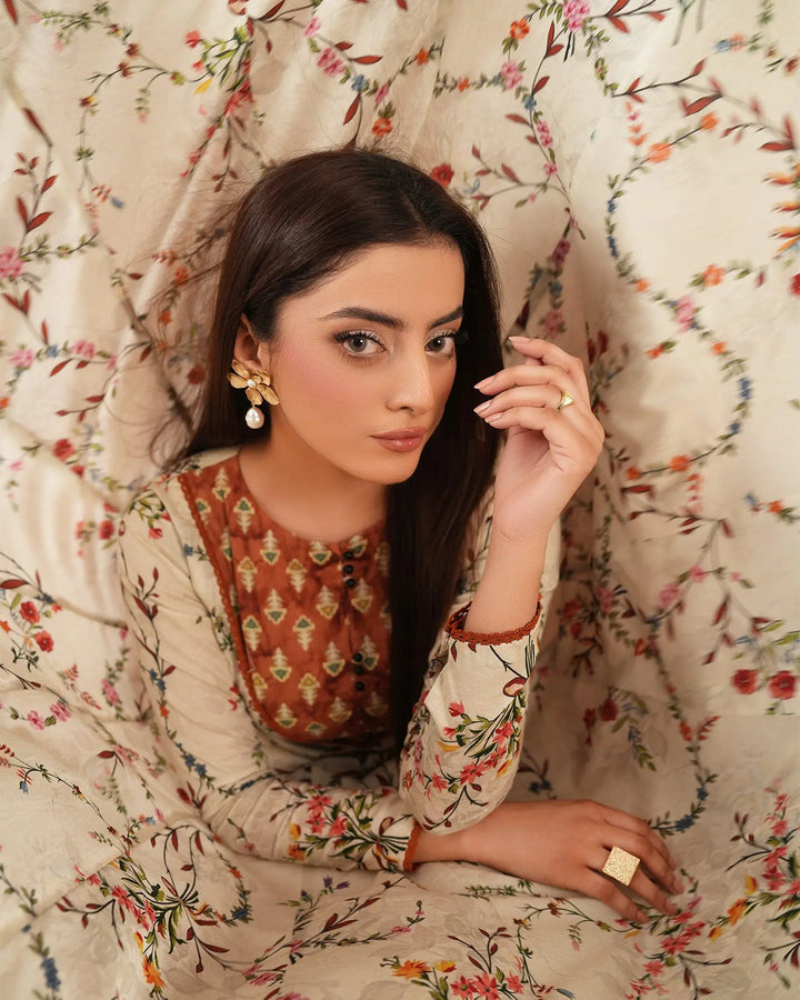 1-Piece Ready-to-Wear Lawn Maxi | 17283-IG-LWN Sha Posh Textile
