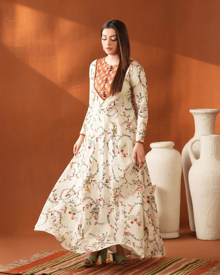 1-Piece Ready-to-Wear Lawn Maxi | 17283-IG-LWN Sha Posh Textile