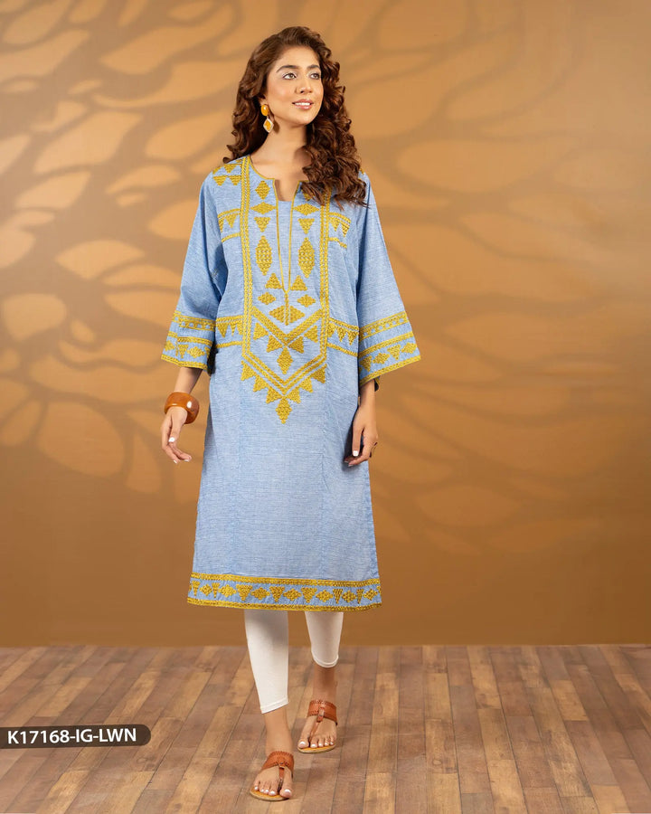 1-Piece Ready-to-Wear Lawn Shirt | 17168-IG-LWN - Sha Posh Textile