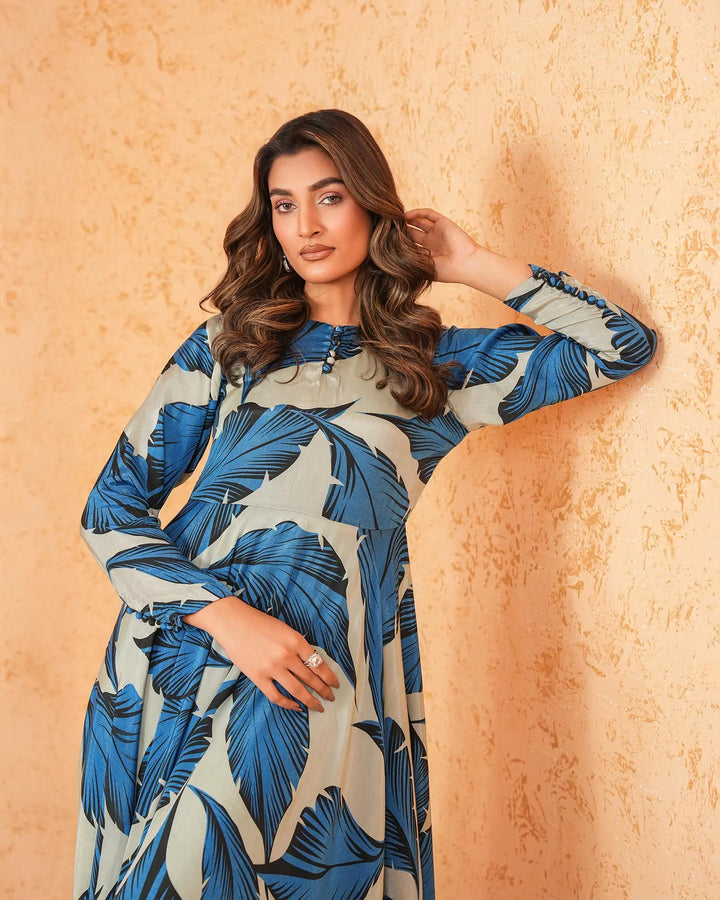 1-Piece Ready-to-Wear Printed Silk Maxi | 16419-IG-SLK Sha Posh Textile